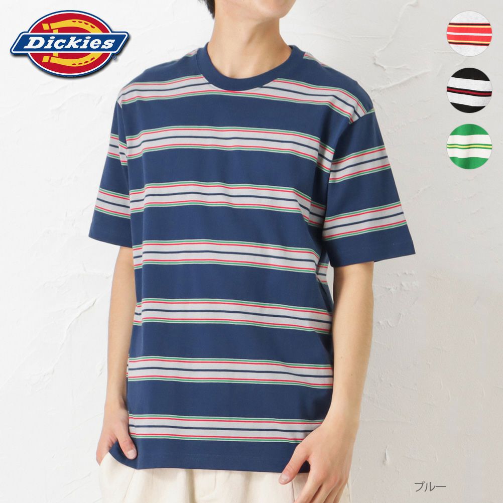 Dickies マルチボーダー半袖tシャツ メンズ