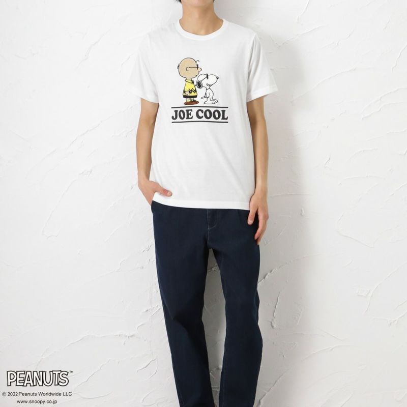 PEANUTS サガラ刺繍半袖Tシャツ メンズ