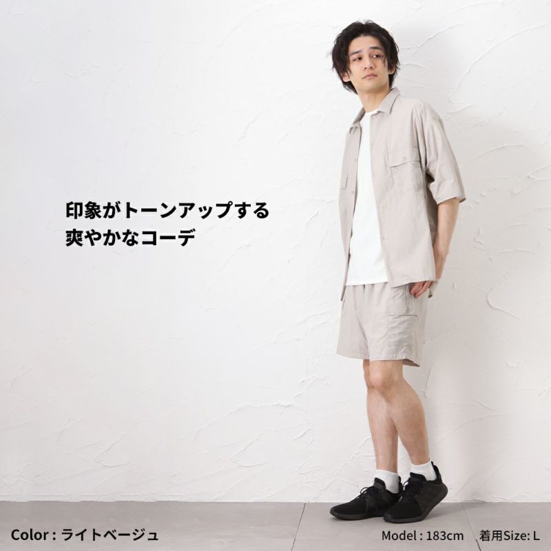 Navy 軽量カーゴショートパンツ メンズ Navy 軽量カーゴショートパンツ メンズ