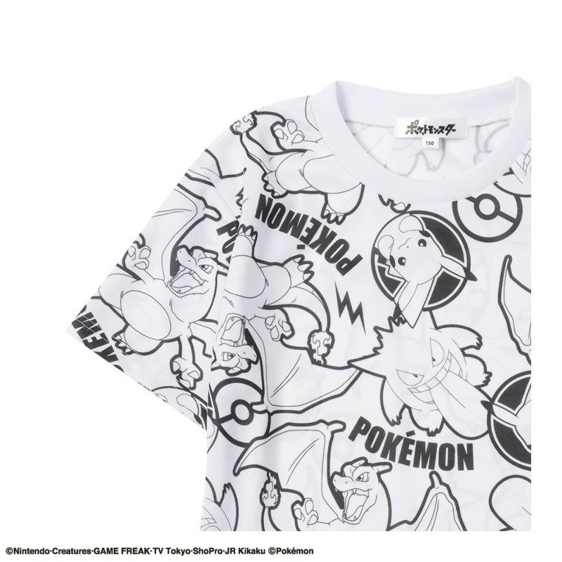 ポケットモンスター 半袖総柄Tシャツ キッズ ネコポス 対応商品