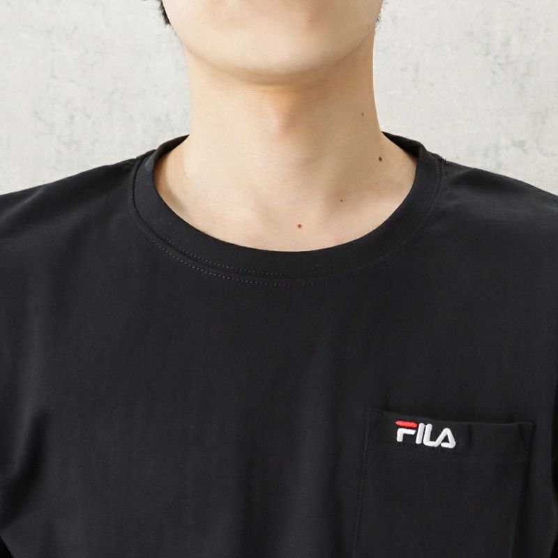 FILA 胸ポケット付きワンポイント刺繍Tシャツ メンズ