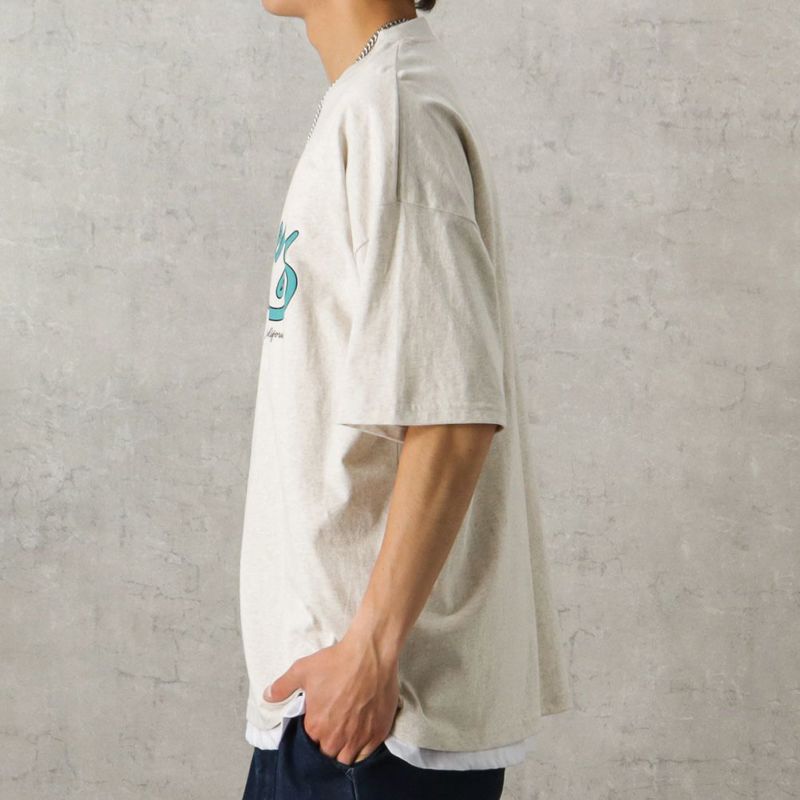 【オンラインストア限定】カレッジプリントTシャツアンサンブル アクセサリー付き メンズ メール便 対応商品商品画像-6