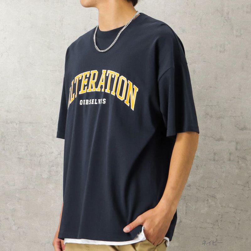 【オンラインストア限定】カレッジプリントTシャツアンサンブル アクセサリー付き メンズ メール便 対応商品商品画像-3