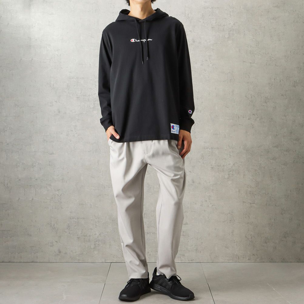 Champion ロゴ刺繍フード付きロングスリーブＴシャツ メンズ商品サムネイル-3