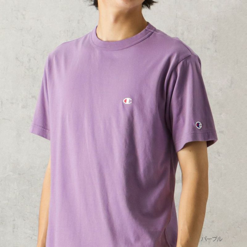 Champion ワンポイントcロゴショートスリーブtシャツ メンズ