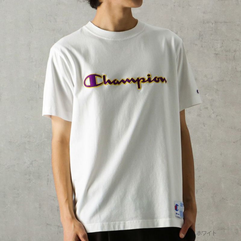 Champion ロゴ刺繍Tシャツ メンズ ネコポス 対応商品商品画像-2