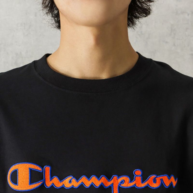 Champion ロゴ刺繍Tシャツ メンズ