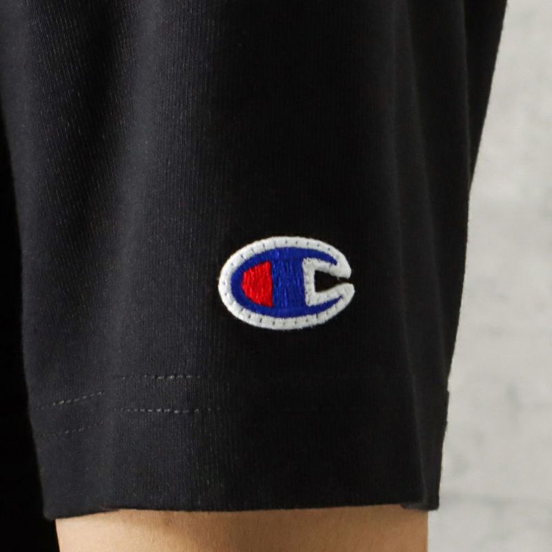 Champion ロゴ刺繍Tシャツ メンズ