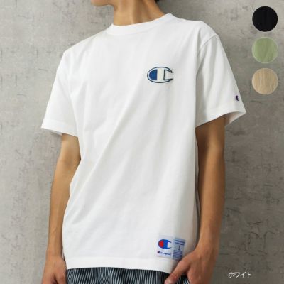 Champion 左胸フェルトCワッペンTシャツ メンズ ネコポス 対応商品