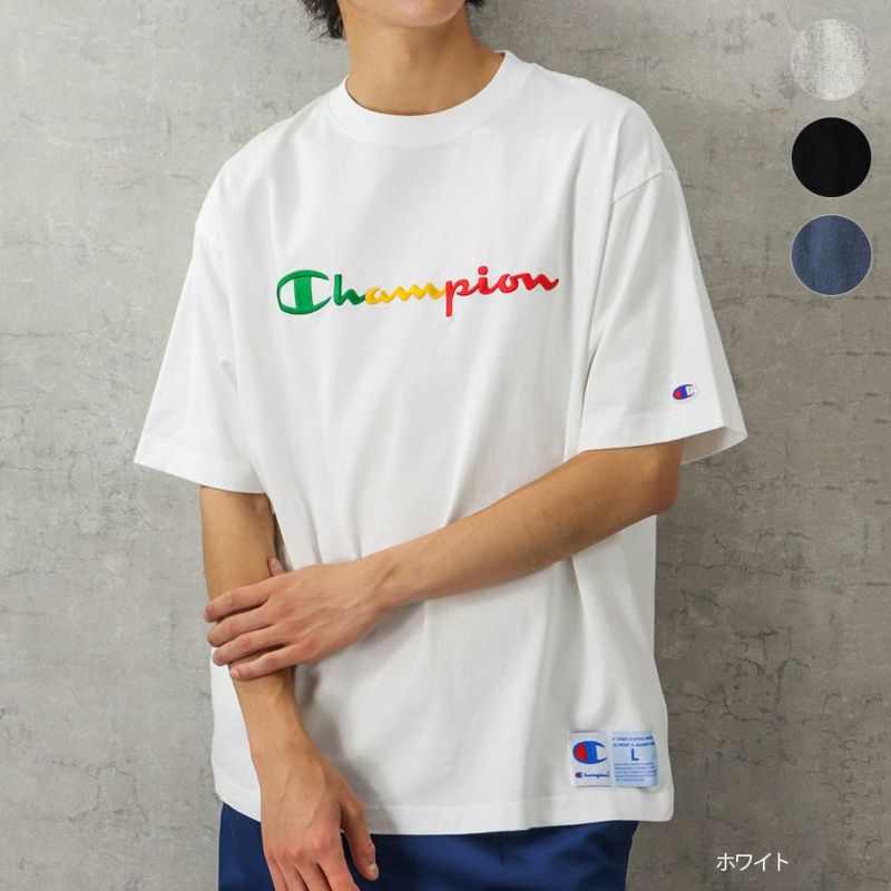 CHAMPION 刺繍ロゴ Ｔシャツ白サイズ - dsgroupco.com