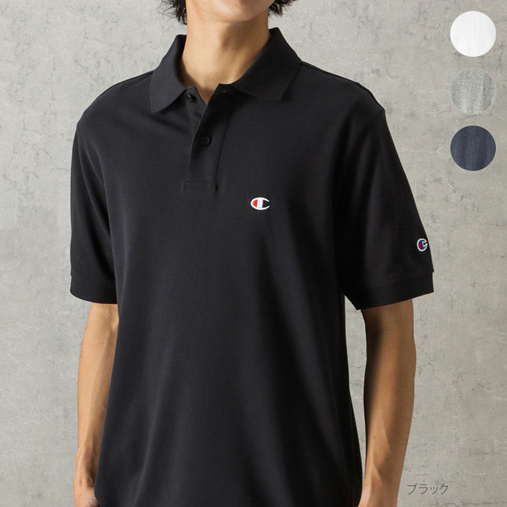 Champion 無地ワンポイントポロシャツ メンズ