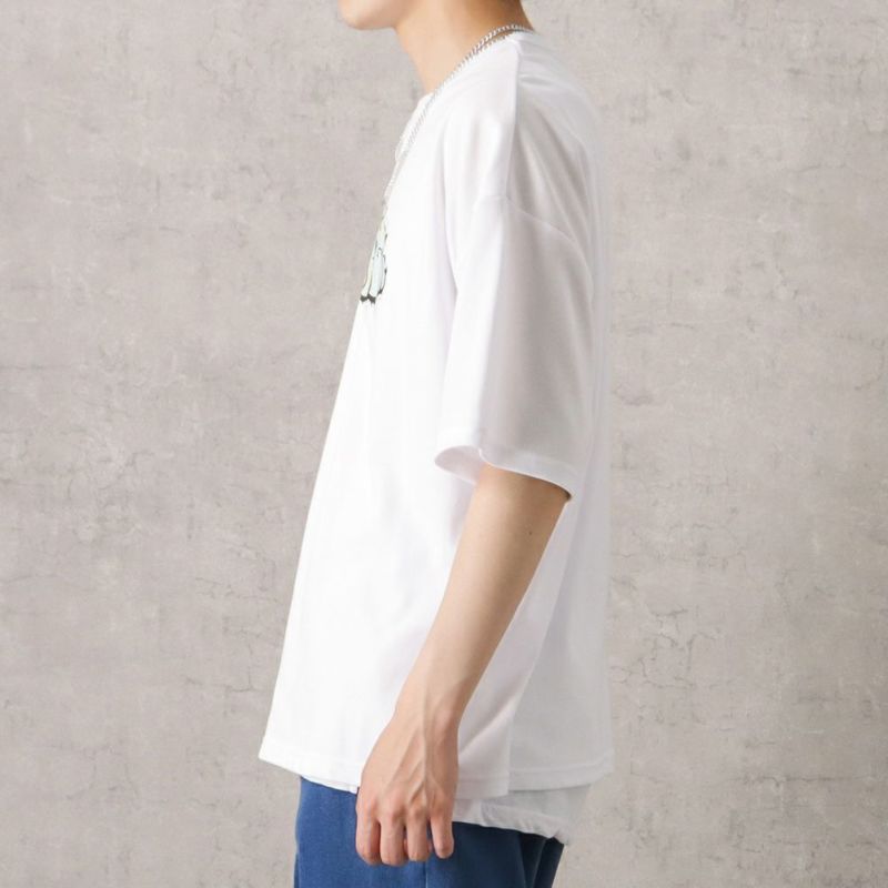 【オンラインストア限定】ポンチ素材 プリントTシャツアンサンブル アクセサリー付き メンズ メール便 対応商品商品画像-5