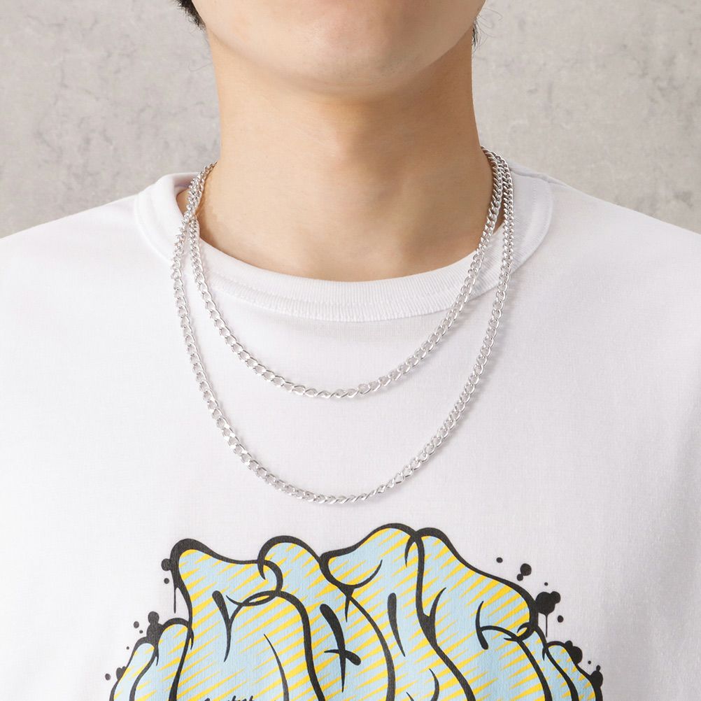 ポンチ素材 プリントTシャツアンサンブル アクセサリー付き メンズ ネコポス 対応商品