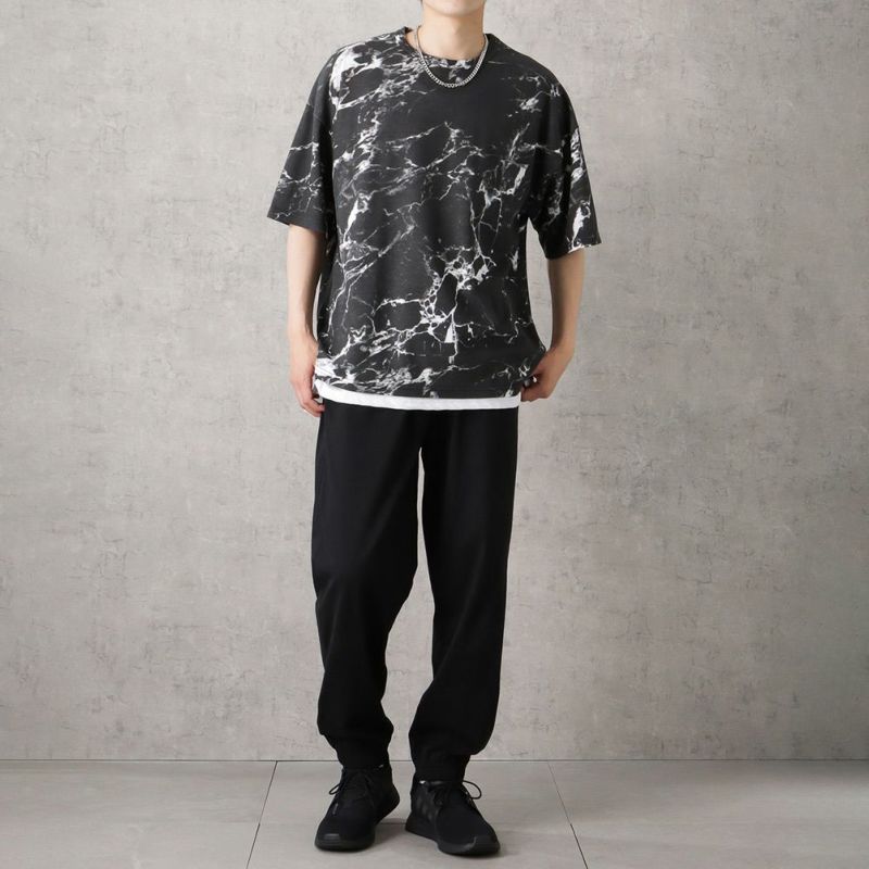 【オンラインストア限定】ポンチ素材 総柄プリントTシャツアンサンブル アクセサリー付き メンズ メール便 対応商品商品画像-7