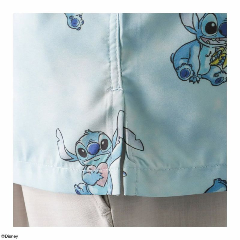 Disney スティッチ 総柄オープンカラーシャツ メンズ Disney スティッチ 総柄オープンカラーシャツ メンズ