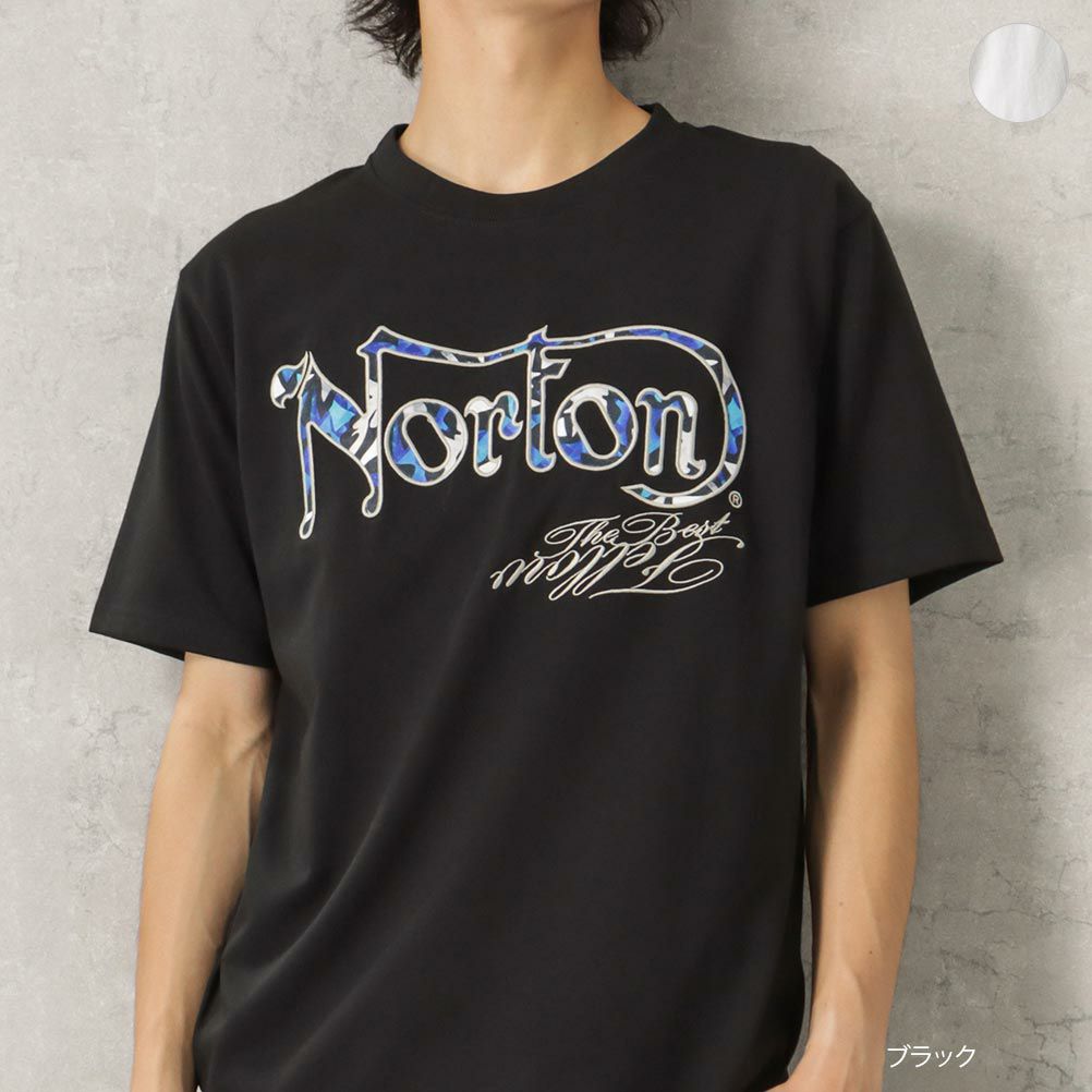Norton ドライ叩きつけTシャツ メンズ