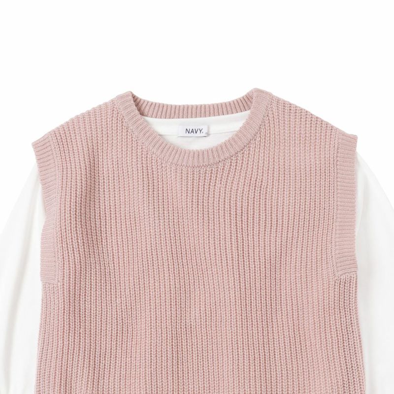 [さらに50%OFF]NAVY ニットベストアンサンブル キッズ メール便 対応商品商品画像-4