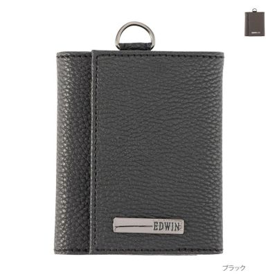 EDWIN  シュリンク合皮三つ折り財布