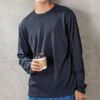 NAVY ワッフルクルーロングスリーブTシャツ メンズ商品サムネイル-5