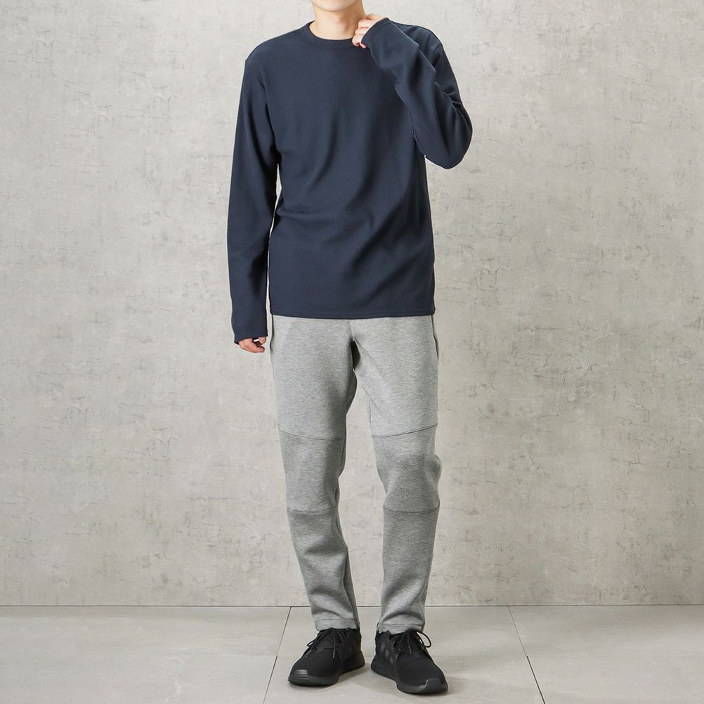 NAVY ワッフルクルーロングスリーブTシャツ メンズ商品サムネイル-12