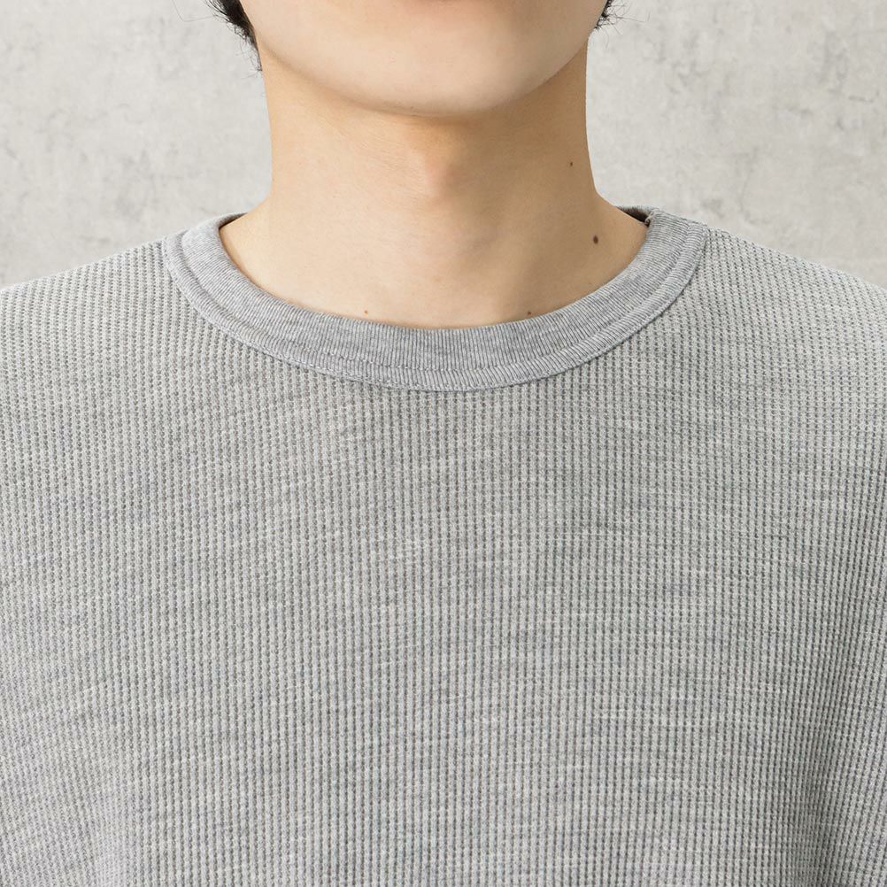 NAVY  ワッフルクルーロングスリーブTシャツ メンズ商品サムネイル-13