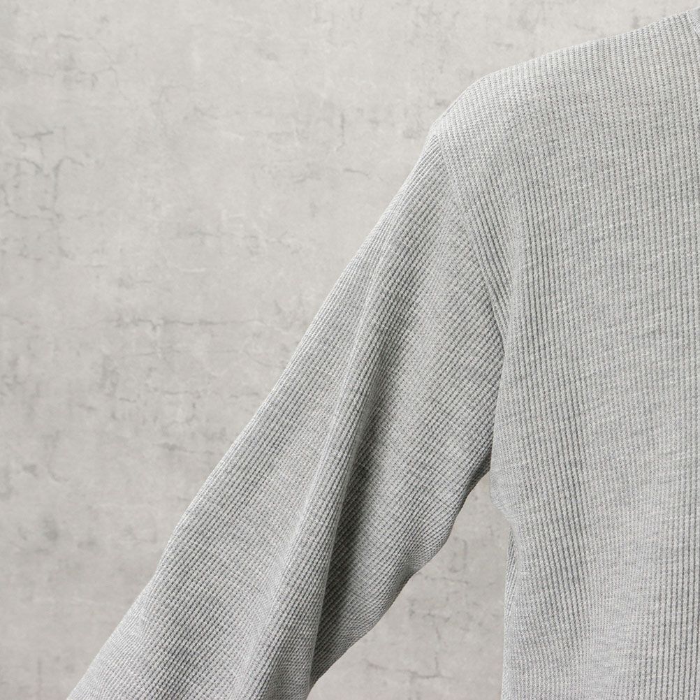 NAVY ワッフルクルーロングスリーブTシャツ メンズ