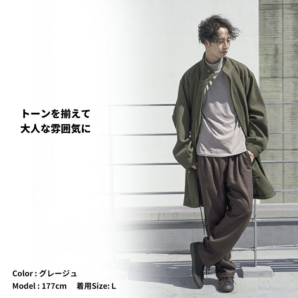 NAVY スムースタートルネックロングスリーブTシャツ メンズ