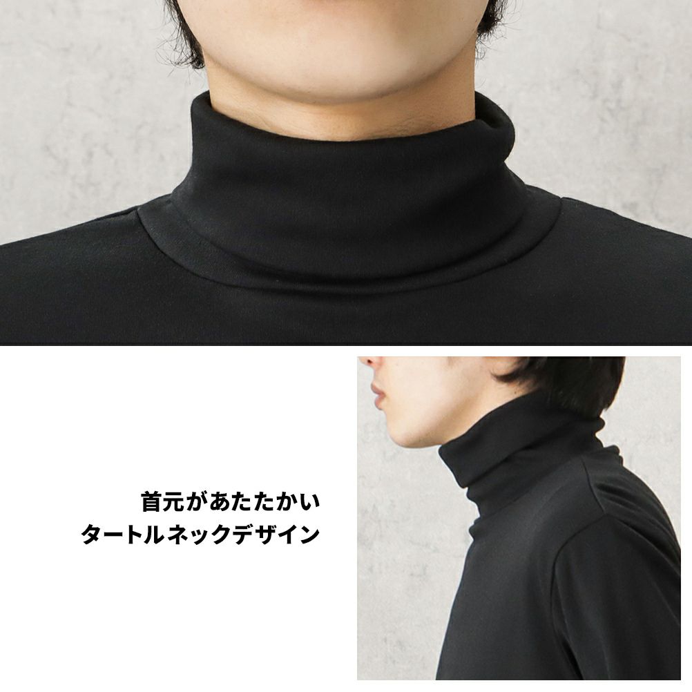 NAVY  スムースタートルネックロングスリーブTシャツ メンズ商品サムネイル-15