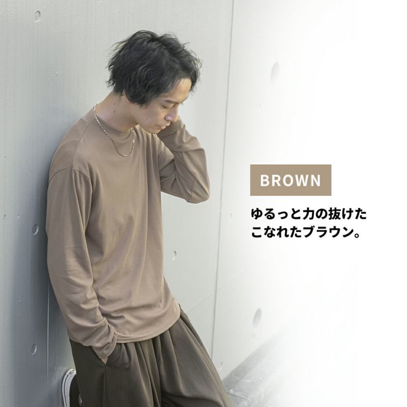 NAVY  スムースモックネックロングスリーブTシャツ メンズ商品画像-6