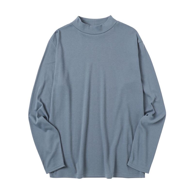 NAVY  スムースモックネックロングスリーブTシャツ メンズ商品画像-19