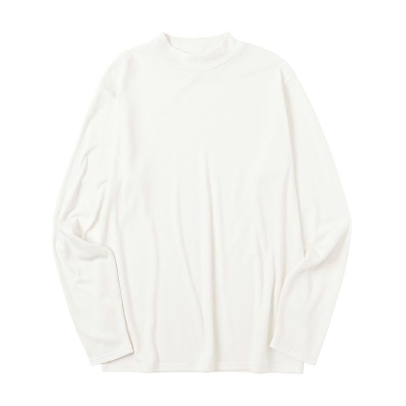 NAVY  スムースモックネックロングスリーブTシャツ メンズ商品画像-21