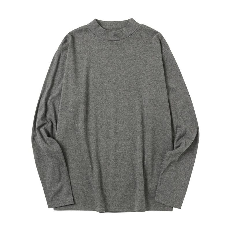 NAVY  スムースモックネックロングスリーブTシャツ メンズ商品画像-22