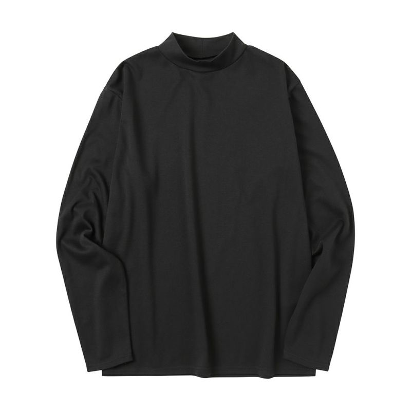 NAVY  スムースモックネックロングスリーブTシャツ メンズ商品画像-23