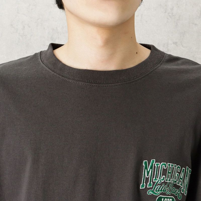 テレビ/映像機器 テレビ NAVY カレッジベストフェイクレイヤード七分丈Tシャツ メンズ