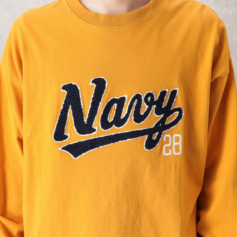 NAVY カレッジサガラロングスリーブTシャツ メンズ