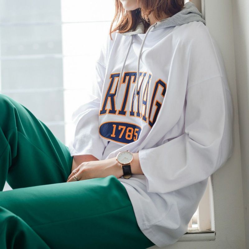 NAVY カレッジレイヤードパーカー メンズ商品画像-6