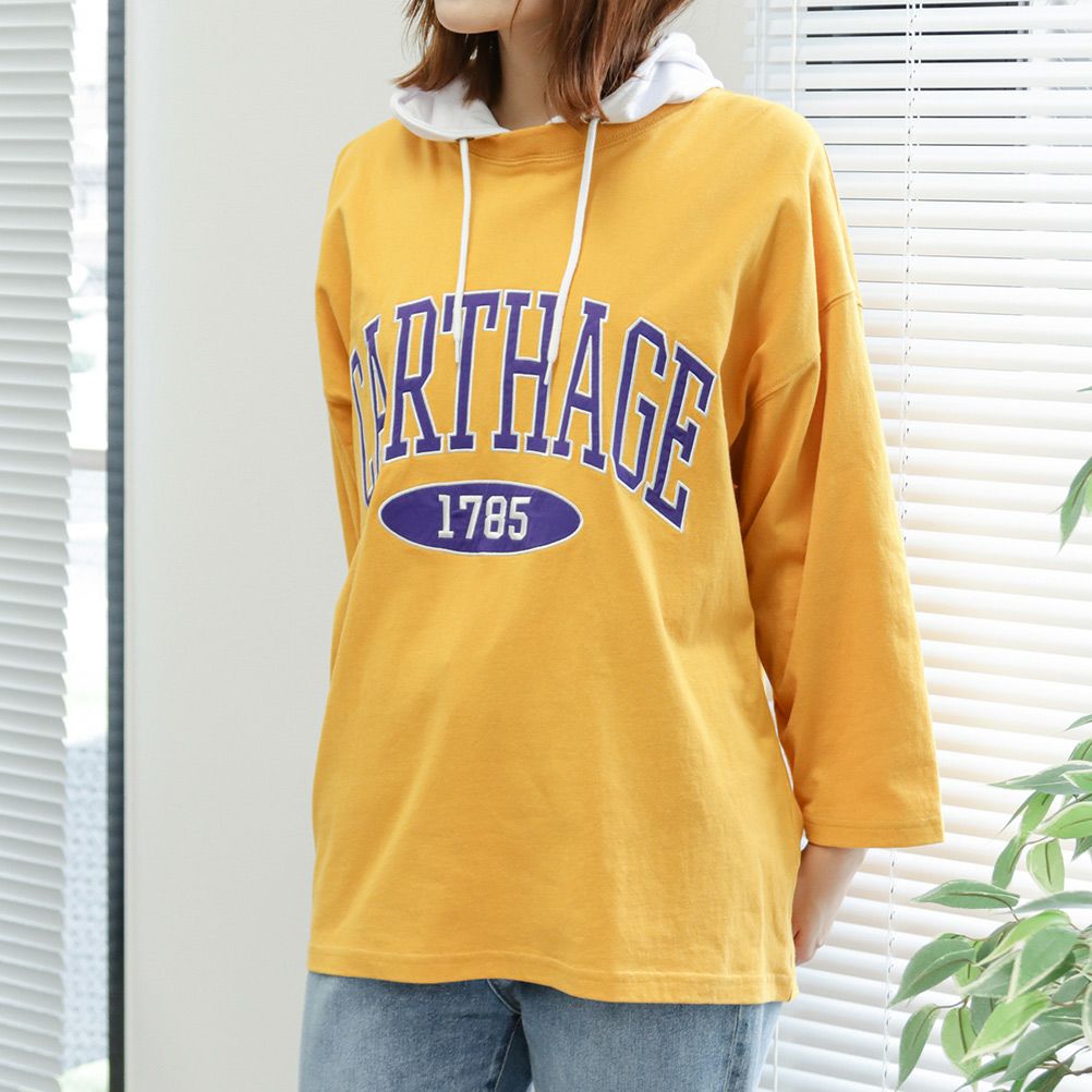 NAVY カレッジレイヤードパーカー メンズ