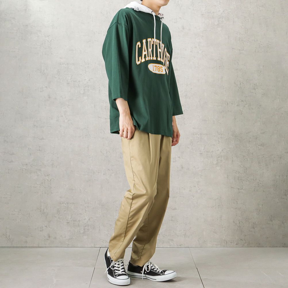 NAVY カレッジレイヤードパーカー メンズ