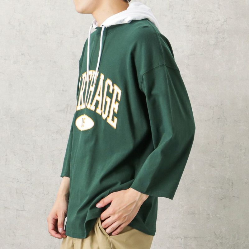 NAVY  カレッジレイヤードパーカー メンズ商品画像-10