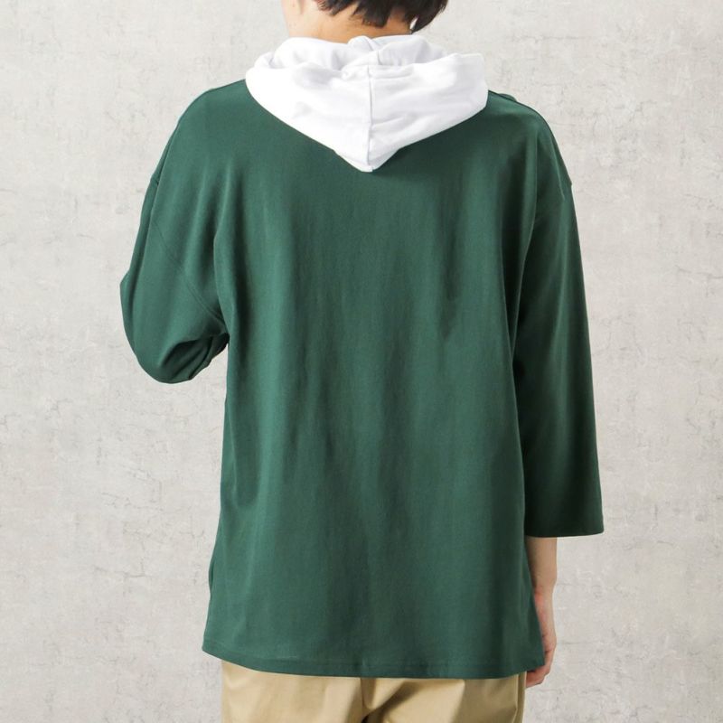 NAVY  カレッジレイヤードパーカー メンズ商品画像-11