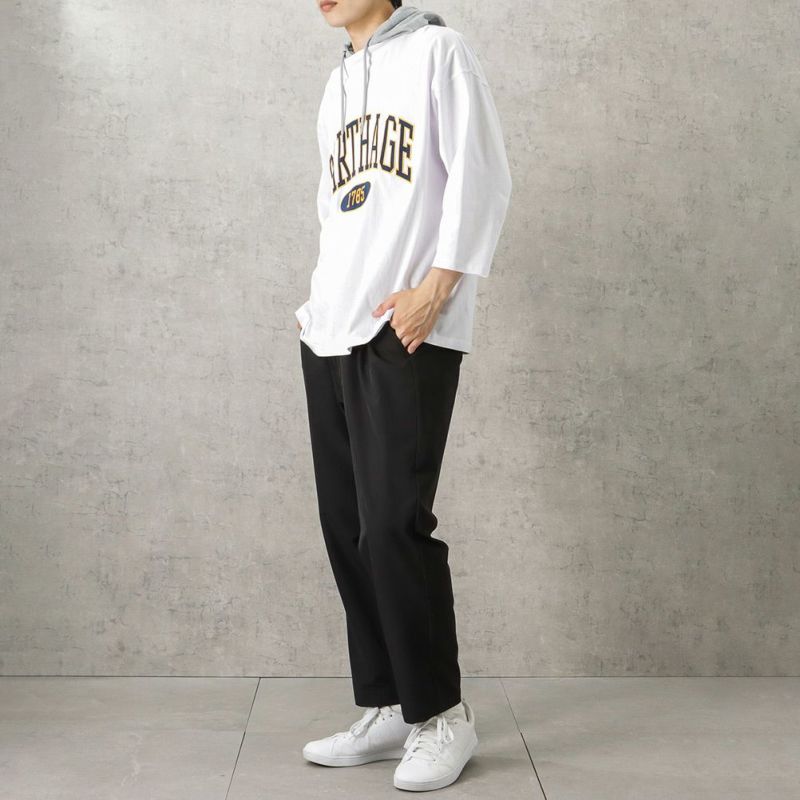 NAVY カレッジレイヤードパーカー メンズ商品画像-12