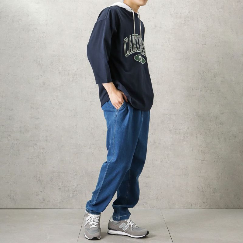 NAVY  カレッジレイヤードパーカー メンズ商品画像-14