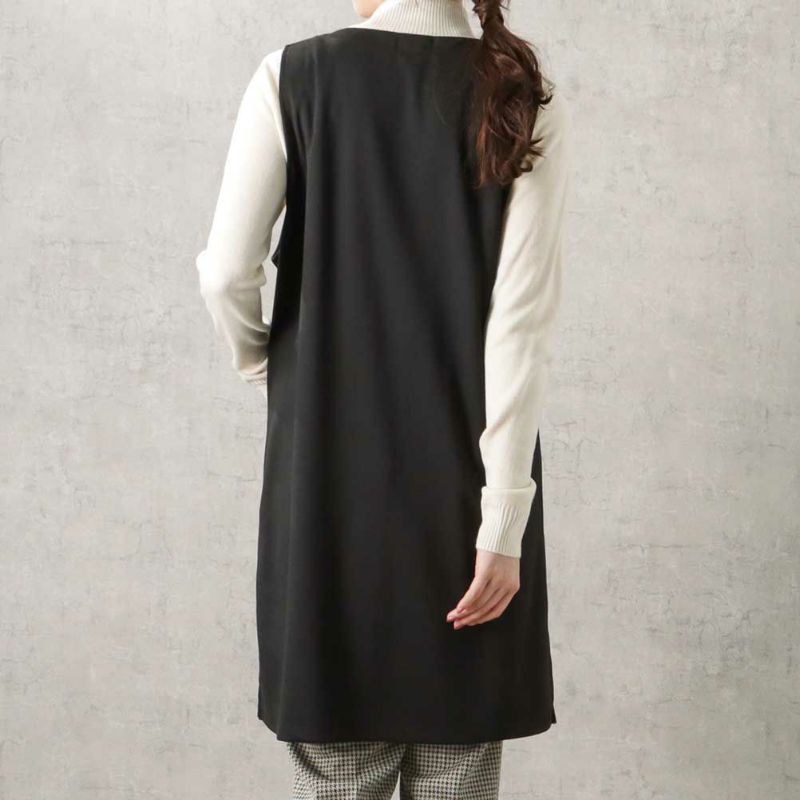 エムドット　バルーンジレ　新品　ジレ　em. NAVY ジャガードジレ レディース