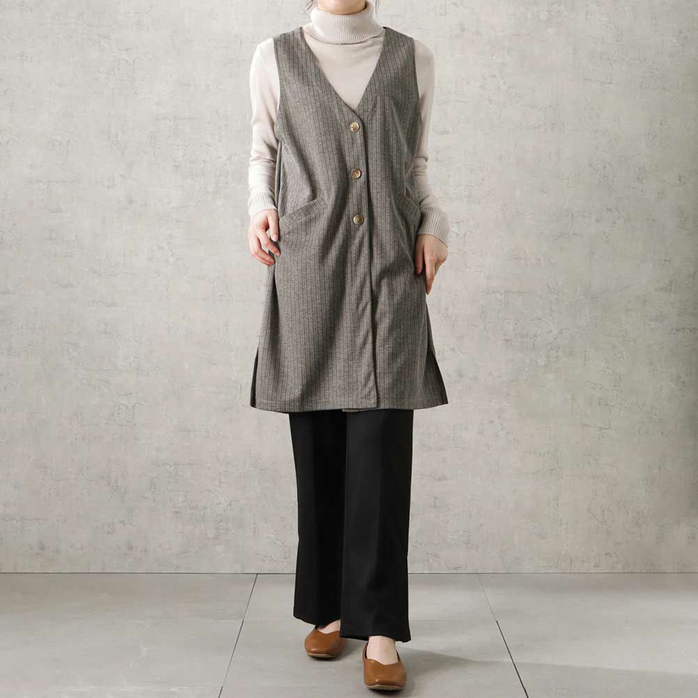 NAVY ジャガードジレ レディース商品サムネイル-7