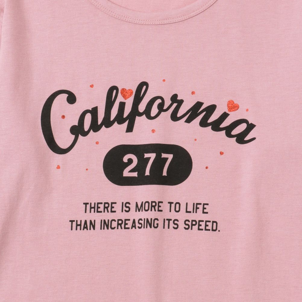 T-GRAPHICS カレッジプリントロングスリーブTシャツ キッズ ネコポス 対応商品