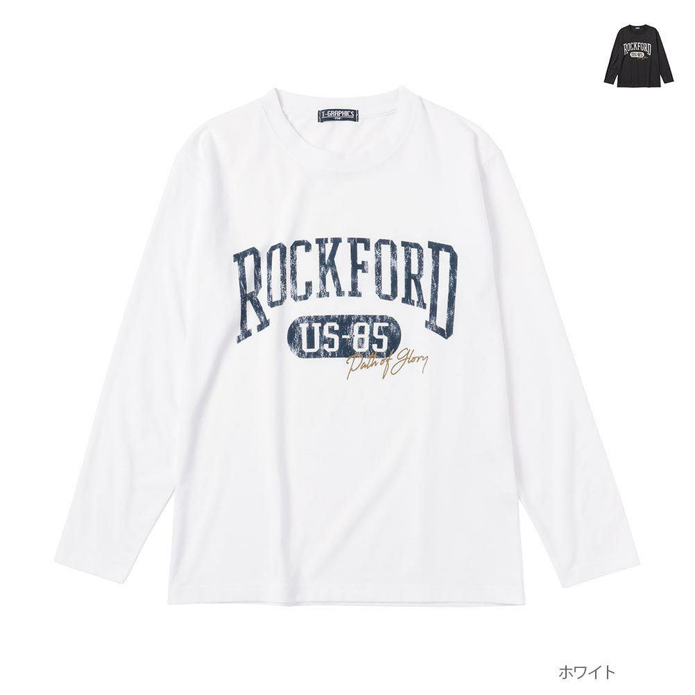 T-GRAPHICS アメカジプリントロングスリーブTシャツ キッズ ネコポス 対応商品