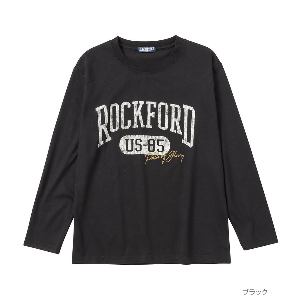 T-GRAPHICS アメカジプリントロングスリーブTシャツ キッズ ネコポス 対応商品