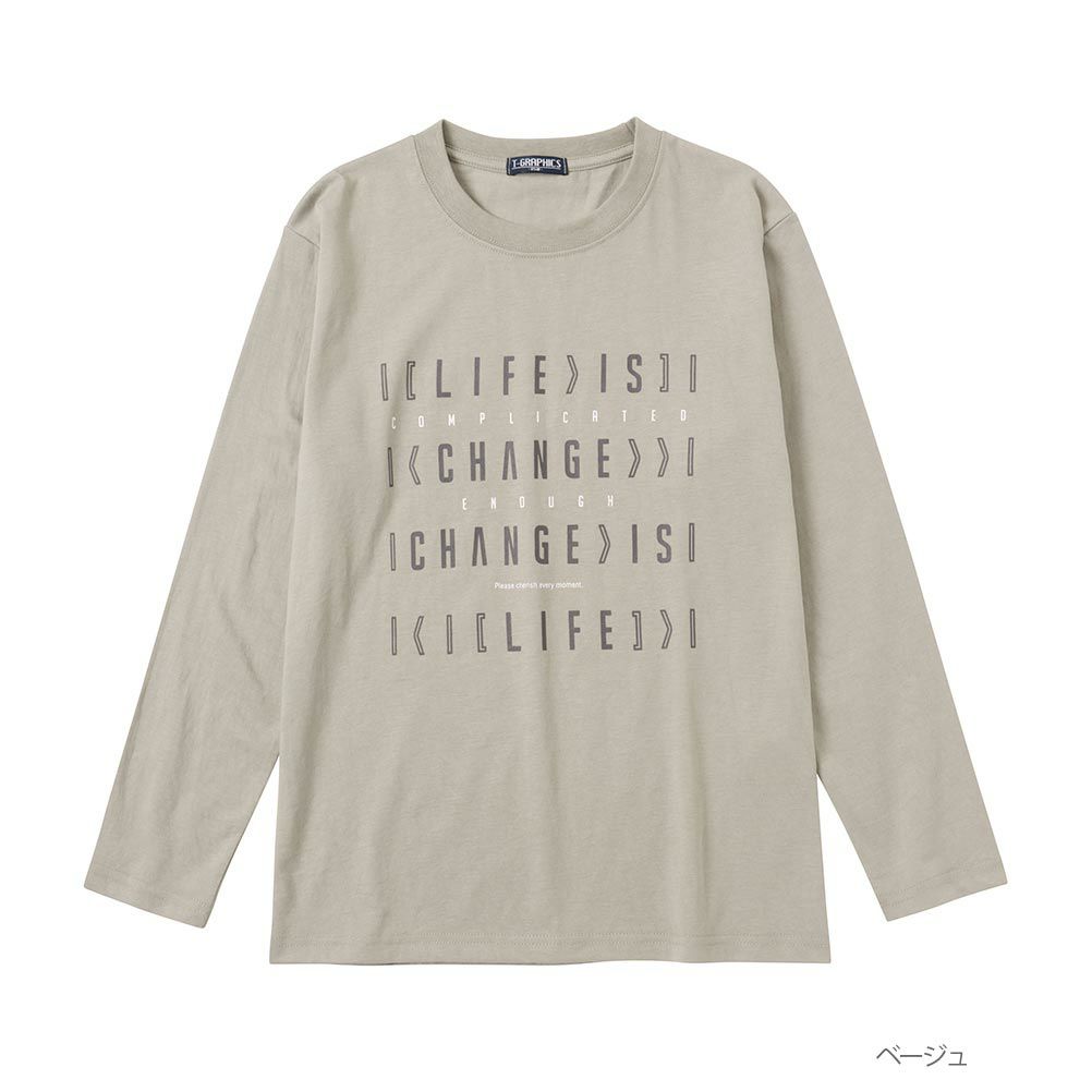 T-GRAPHICS ミックスプリントロングスリーブTシャツ キッズ ネコポス 対応商品