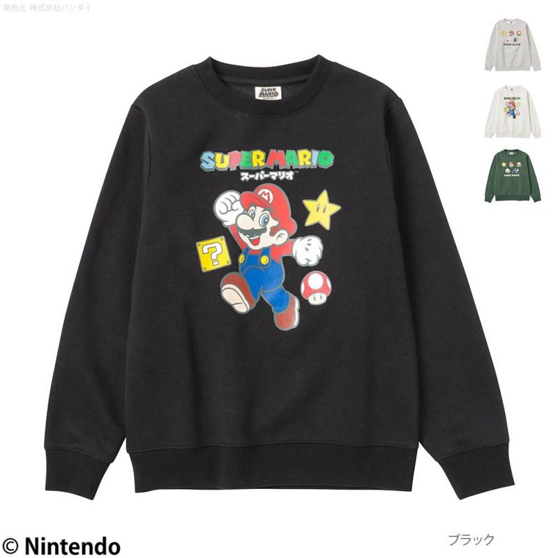 マリオ プリントスウェットトレーナー キッズ商品画像-1