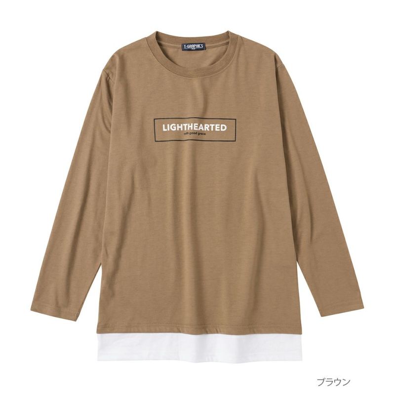 T-GRAPHICS  フェイクレイヤードロングスリーブTシャツ キッズ ネコポス 対応商品商品画像-2